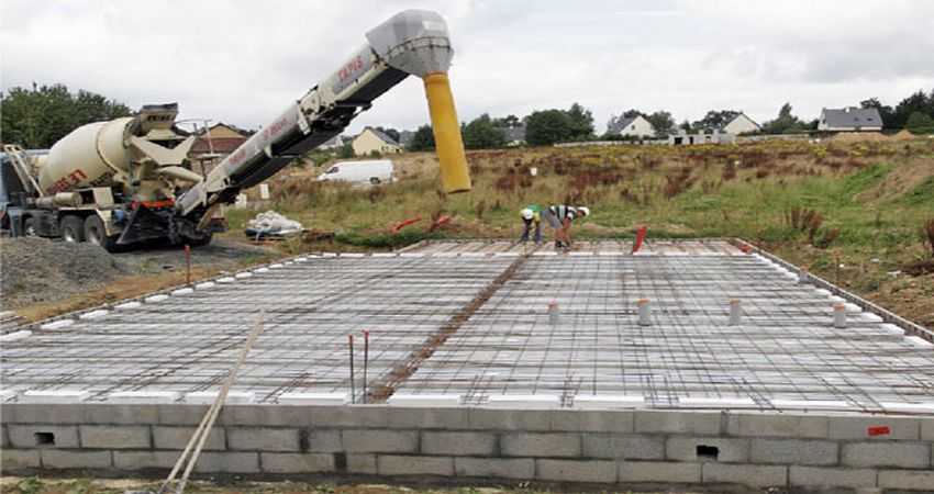 Fundatie din beton cu cofrag din boltari